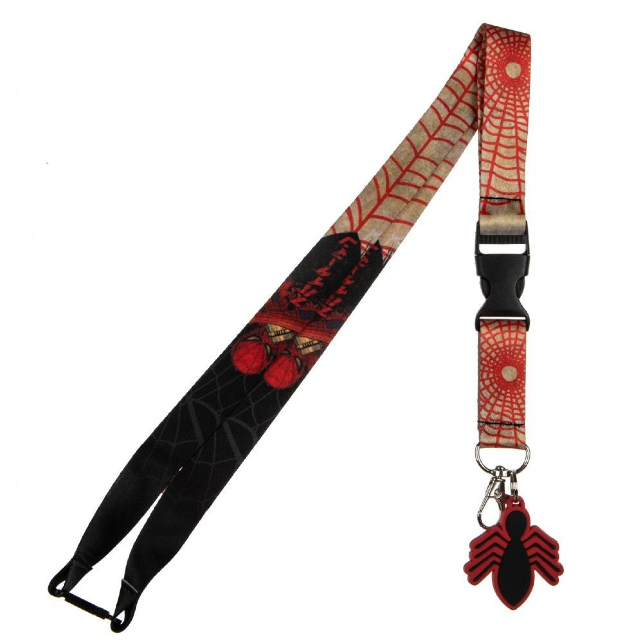 Spider-Man Crossed Arms Lanyard with Spider Charm and Sticker